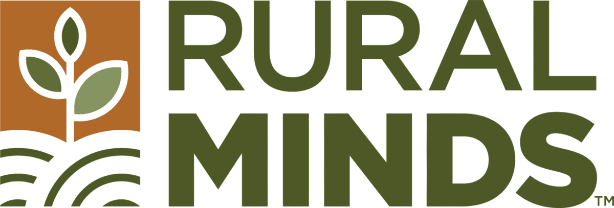 Image Rural Minds Logo With Icon Depicting A Seedling Emerging From A Field Horizontal Rgb Rev